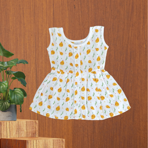 Photo 1 of 1 - Muslin Frock for Baby Girl - 100% Cotton | MAMORITAI.SHOP
