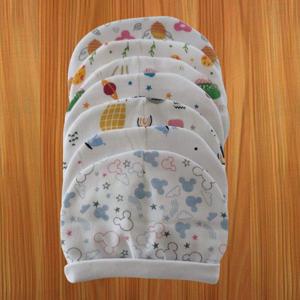 Photo 1 of 1 - Muslin Baby Caps | Soft Cotton Hats for Infants | MAMORITAI.SHOP