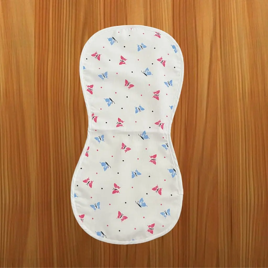 Photo 1 of 1 - Mamoritai Baby Burpcloth with Butterfly Pattern - Soft, Comfortable, and Waterproof - Keeps Clothes Clean During Mealtime - Perfect for Boys and Girls - Unique Design - Machine Washable - 100% Cotton | MAMORITAI.SHOP