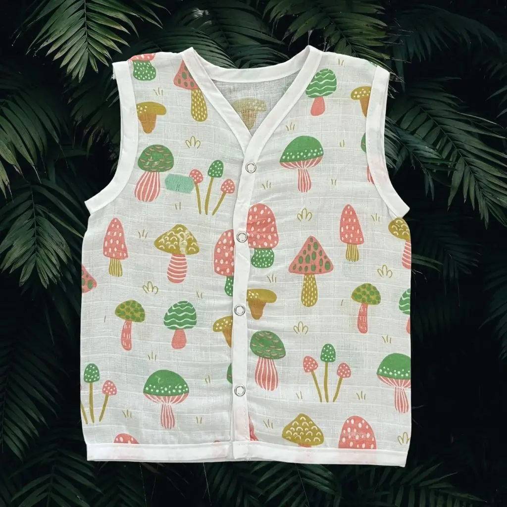 Photo 1 of 1 - Premium Baby Muslin Jabla Online – Soft, Buttoned & Stylish | MAMORITAI.SHOP