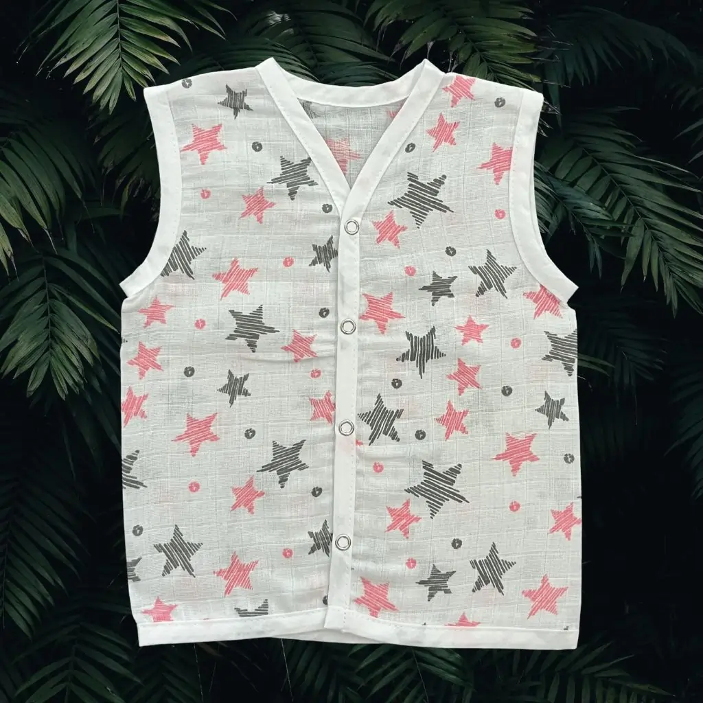 Photo 1 of 1 - Premium Baby Muslin Jabla Online – Soft, Buttoned & Stylish | MAMORITAI.SHOP