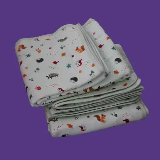 Photo 2 of 3 - Mamoritai-Woodland Animals Baby Quilt Set | MAMORITAI.SHOP