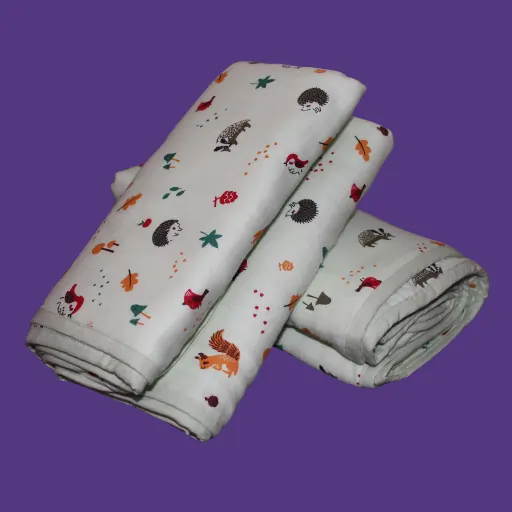 Photo 1 of 3 - Mamoritai-Woodland Animals Baby Quilt Set | MAMORITAI.SHOP