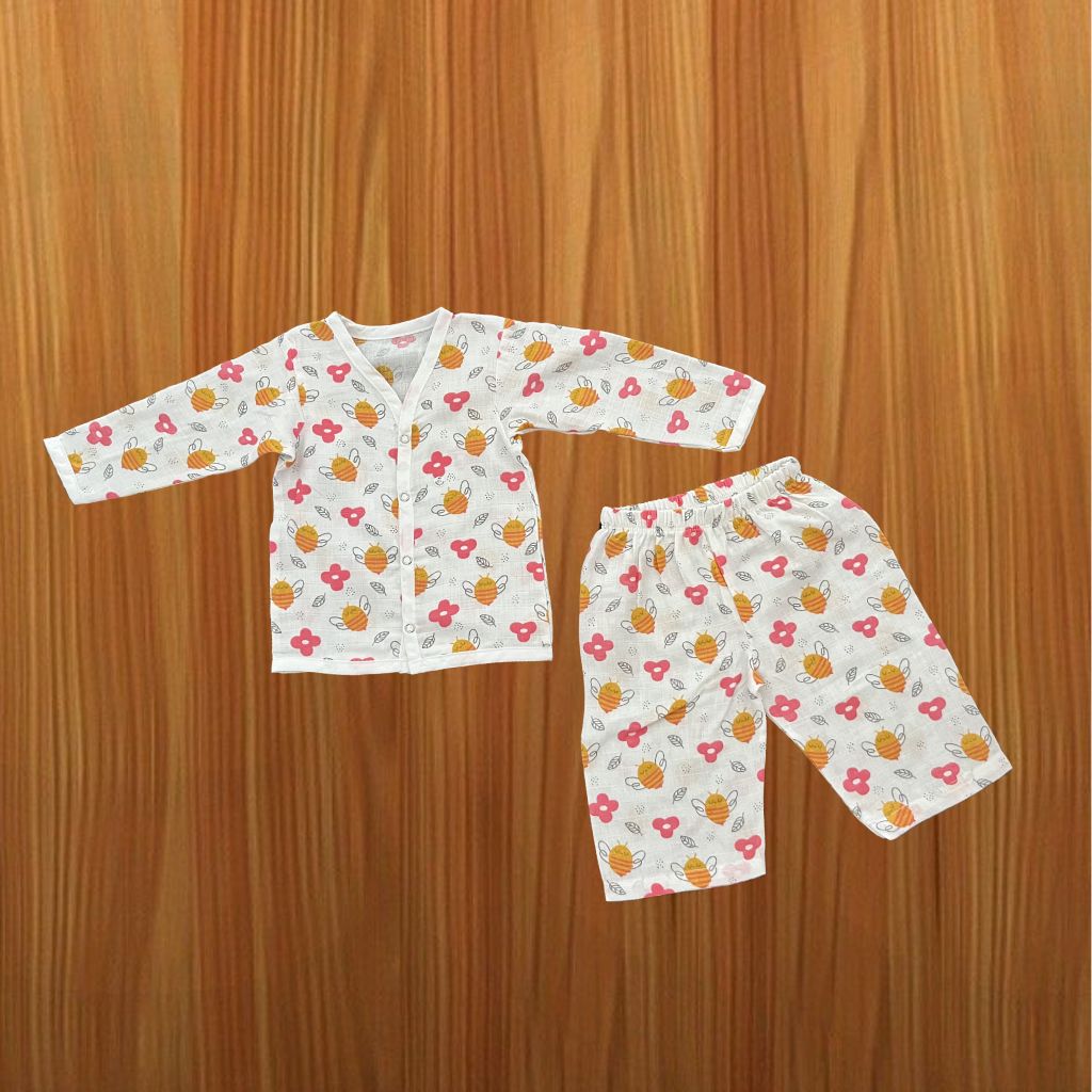 Photo 1 of 1 - Muslin Full sleeve Jabla With Pant set | MAMORITAI.SHOP
