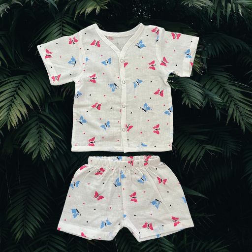 Photo 1 of 1 - Muslin Half Sleeve Jabla & Shorts | Mamoritai | MAMORITAI.SHOP