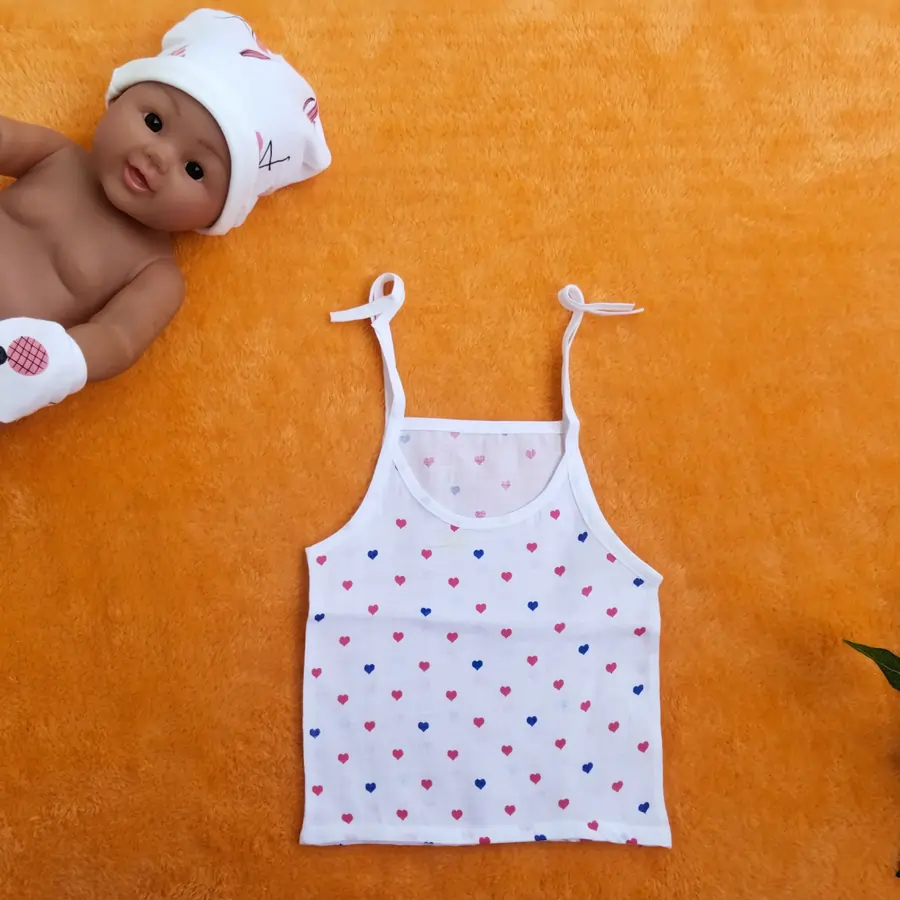 Photo 1 of 1 - Muslin Tie Knot Jabla - Small Heart Print | MAMORITAI.SHOP