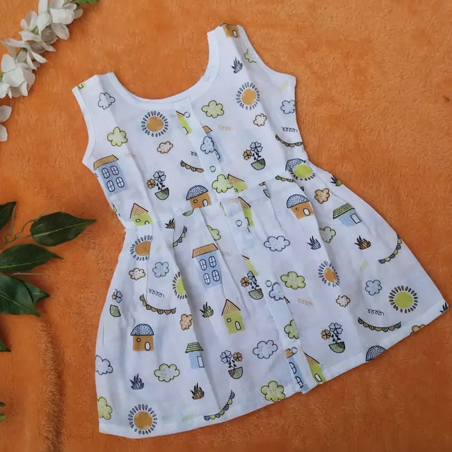 Photo 1 of 1 - Muslin Frock for Baby Girl - Home | MAMORITAI.SHOP