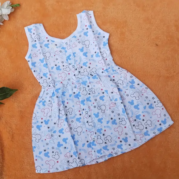 Photo 1 of 1 - Muslin Frock for Baby Girl - Mickey | MAMORITAI.SHOP
